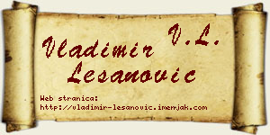 Vladimir Lešanović vizit kartica